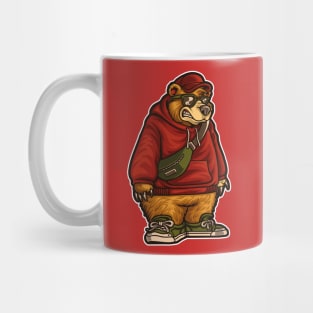 Grizzly Bear Illustration Mascot Mug